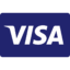 Logo Visa su sfondo blu, simbolo di pagamenti elettronici sicuri e affidabili.